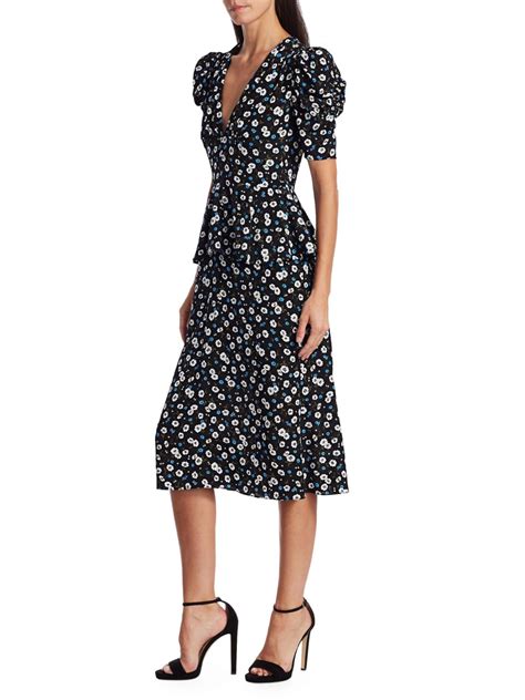 Shop MICHAEL Michael Kors Floral Lace Mesh Ruffle Dress